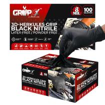 Luvas de nitrilo GRIPXX Herkules Grip Heavy Duty 8Mil pretas