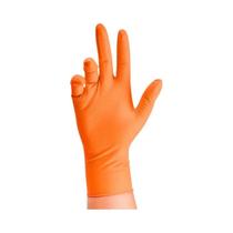 Luvas De Nitrilo Laranja De Alta Resistência 8Mil Descartáveis Com Textura Diamante Para Trabalho