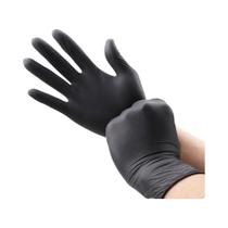Luvas de Nitrilo Pretas - 20, 50 ou 100 Unidades - Espessadas e Duráveis para Limpeza e Jardim