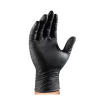 Luvas De Nitrilo Pretas Para Homens, Resistentes, 8 Mil, Sem Látex, Textura Diamante, Luvas