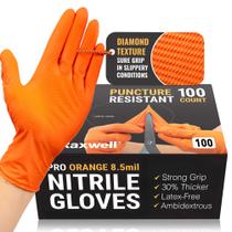 Luvas de nitrilo Raxwell 8,5 mil Heavy Duty Puncture Resist M Luvas de nitrilo Raxwell 8,5 mil Heavy Duty Puncture Resist M