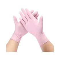 Luvas De Nitrilo Rosa Descartáveis Sem Pó De Látex Para Limpeza Doméstica, Salão De Beleza, Cozinha