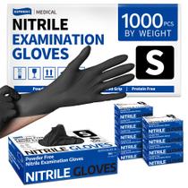Luvas de nitrilo Supmedic SKF Series 3,5 mil pretas pequenas 1000 unidades