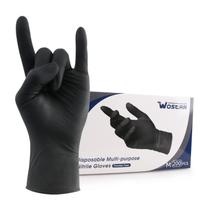 Luvas de nitrilo Wostar Black Medium 200 unidades 4mil sem pó