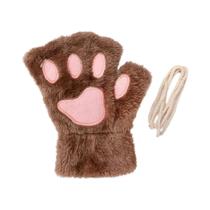 Luvas de Pata de Gato Femininas - Macias, Quentes e Sem Dedos