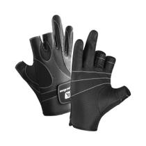 Luvas De Pesca De Couro Com 3 Dedos Para Sobrevivência, Camping, Caminhadas E Ferramenta De Resgate