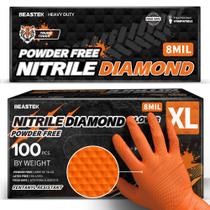 Luvas de proteção Beastek Nitrile Diamond 8Mil XL 100Pcs Luvas de proteção Beastek Nitrile Diamond 8Mil XL 100Pcs