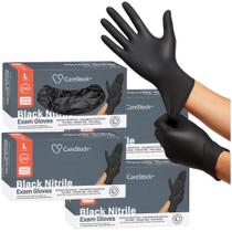 Luvas de proteção CareStock Black Nitrile Large 2 mil 2500 unidades Luvas de proteção CareStock Black Nitrile Large 2 mil 2500 unidades