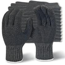 Luvas de proteção Evridwear: algodão, poliéster, cinza, grandes, 12 pares Luvas de proteção Evridwear: algodão, poliéster, cinza, grandes, 12 pares