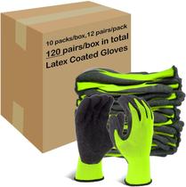 Luvas de proteção Evridwear revestidas com látex antiderrapantes M 120 pares Luvas de proteção Evridwear revestidas com látex antiderrapantes M 120 pares
