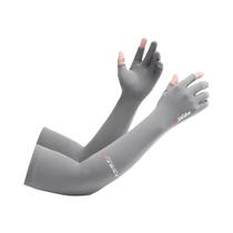 Luvas De Proteção Solar De Seda Gelada Para Mulheres, Aquecedores De Braço Respiráveis E