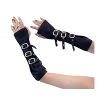 Luvas De Proteção Solar Estilo Punk Spicy Girl Com Mangas De Rebites E Fivela De Metal