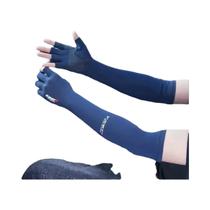 Luvas De Proteção Solar Femininas De Seda Gelada Para Verão, Aquecedores De Braço Masculinos