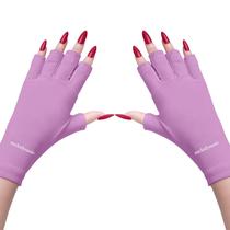 Luvas de proteção UV MelodySusie para cabine de unhas em gel, roxas Luvas de proteção UV MelodySusie para cabine de unhas em gel, roxas