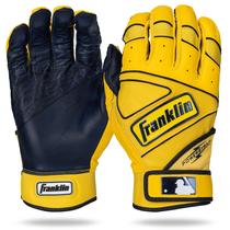 Luvas de rebatidas de beisebol Franklin Sports Powerstrap Yellow