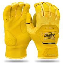 Luvas de rebatidas de beisebol Rawlings Workhorse amarelos/pretas