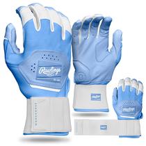 Luvas de rebatidas de beisebol Rawlings Workhorse Columbia Blue Luvas de rebatidas de beisebol Rawlings Workhorse Columbia Blue