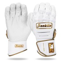 Luvas de Rebatidas Franklin Sports CFX Pro PRT para Adultos - Brancas e Douradas