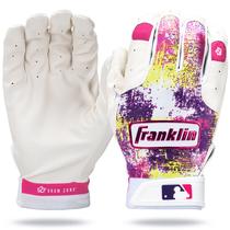Luvas de rebatidas Franklin Sports MLB Grow to Pro Kids Pink XS
