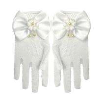 Luvas De Rede Para Crianças Com Laço De Renda E Pérolas, Elegantes, De Alta Elasticidade, Curtas Luvas De Rede Para Crianças Com Laço De Renda E Pérolas, Elegantes, De Alta Elasticidade, Curtas