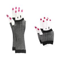 Luvas De Rede Pretas Sem Dedos 2 Pares/Conjunto Sexy Com Recortes Para Fantasia Disco Punk Feminina Luvas De Rede Pretas Sem Dedos 2 Pares/Conjunto Sexy Com Recortes Para Fantasia Disco Punk Feminina