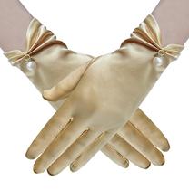 Luvas de renda Gionforsy Floral para noivas, pulso curto e elegante Luvas de renda Gionforsy Floral para noivas, pulso curto e elegante