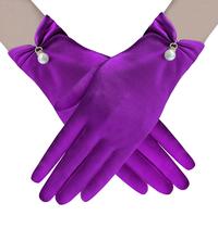 Luvas de renda Gionforsy Floral para noivas, pulso curto e elegante