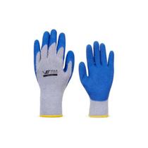 Luvas de Segurança em Algodão com Látex Azul Tamanho 8 - Volk do Brasil