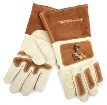 Luvas de soldagem Forney 53410 masculinas grandes brancas marrons Luvas de soldagem Forney 53410 masculinas grandes brancas marrons