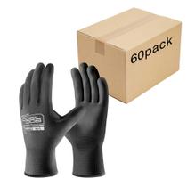 Luvas de trabalho de segurança COOLJOB PU Coating 60 pares pretas M Luvas de trabalho de segurança COOLJOB PU Coating 60 pares pretas M