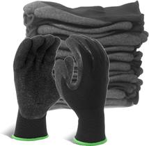 Luvas de trabalho de segurança Evridwear Crinkle Latex Rubber 12 pares Luvas de trabalho de segurança Evridwear Crinkle Latex Rubber 12 pares