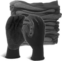 Luvas de trabalho de segurança Evridwear Crinkle Latex Rubber 12 pares Luvas de trabalho de segurança Evridwear Crinkle Latex Rubber 12 pares