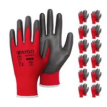 Luvas de trabalho de segurança KAYGO KG11P revestidas com PU para homens e mulheres Luvas de trabalho de segurança KAYGO KG11P revestidas com PU para homens e mulheres