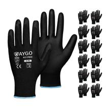Luvas de trabalho de segurança KAYGO KG11PB revestidas com PU, 12 pares para homens e mulheres Luvas de trabalho de segurança KAYGO KG11PB revestidas com PU, 12 pares para homens e mulheres