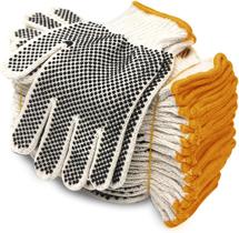 Luvas de trabalho Evridwear de algodão e poliéster String Knit S 12 pares