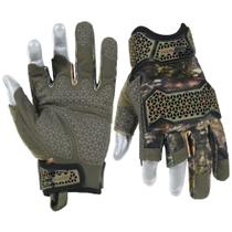 Luvas de trabalho HANDLANDY Fingerless Framer para homens Camo Large