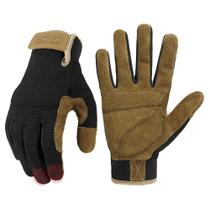 Luvas de trabalho HANDLANDY Leather para homens e mulheres Brown XXL Luvas de trabalho HANDLANDY Leather para homens e mulheres Brown XXL