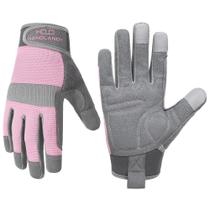 Luvas de trabalho HANDLANDY Womens Safety Moving Driving Pink Luvas de trabalho HANDLANDY Womens Safety Moving Driving Pink