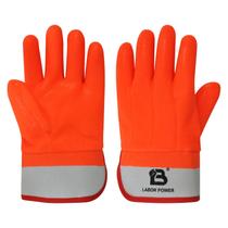 Luvas de trabalho impermeáveis LABOR POWER em PVC com forro de espuma