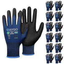 Luvas de trabalho KAYGO KG19N revestidas com nitrilo de microespuma 12 pares M