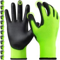 Luvas de trabalho Kebada W1 com tela sensível ao toque de segurança revestida de PU verde XXL Luvas de trabalho Kebada W1 com tela sensível ao toque de segurança revestida de PU verde XXL