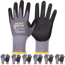 Luvas de trabalho LOCCEF Endurance MicroFoam revestidas com nitrilo, 6 pares