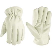 Luvas de trabalho masculinas de couro bovino sem cadarço da Wells Lamont M Luvas de trabalho masculinas de couro bovino sem cadarço da Wells Lamont M