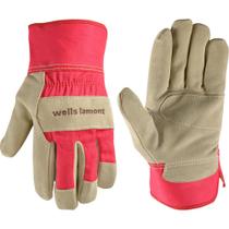 Luvas de trabalho Wells Lamont Heavy Duty Leather Palm Pink para mulheres Luvas de trabalho Wells Lamont Heavy Duty Leather Palm Pink para mulheres
