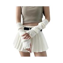 Luvas De Tricô Y2K Para Primavera, Aquecedores De Braço De Manga Longa, Luvas Sem Dedos Estilo