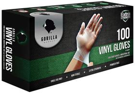 Luvas de vinil descartáveis GORILLA SUPPLY Heavy Duty 1000 XL