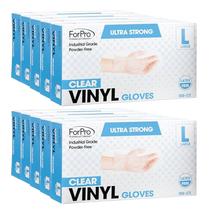 Luvas de vinil descartáveis para Pro Clear Industrial Grade 100Ct