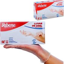Luvas de Vinil Descartáveis Translucidas com Pó Pacote com 100 Unidades Vabene Conforto e Proteção Diversas Aplicações