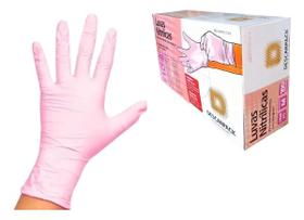 Luvas Descarpack Nitrílicas Rosa G Antiderrapantes X100