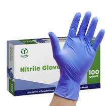 Luvas descartáveis Comfy Package Nitrile 100 Count Blue Large